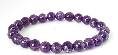 Amethyst Bracelet (8 mm Beads)-1